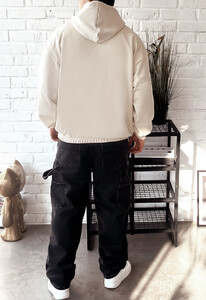 Фото - Молодіжне бежеве худі Staff x White Dog beige аплікація - Men box