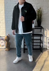 Фото - Ветровка с ярким принтом Staff x White Dog black & green - Men box