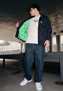 Фото - Ветровка с ярким принтом Staff x White Dog black & green - Men box