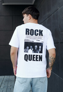 Фото - Белая футболка Staff rock с принтом на спине - Men box
