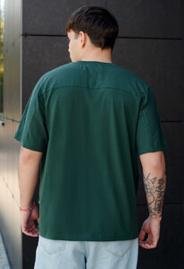 Фото - Однотонна футболка Staff reglan green зеленого кольору - Men box
