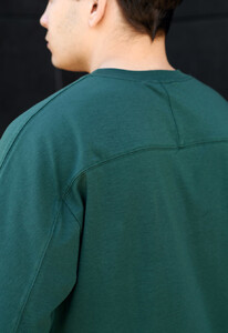 Фото - Однотонна футболка Staff reglan green зеленого кольору - Men box