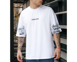 Фото - Патріотична футболка Staff Ukraine & hills oversize - Men box
