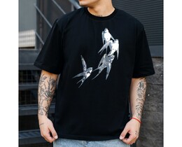 Фото - Оверсайз футболка Staff birds oversize з пташками - Men box