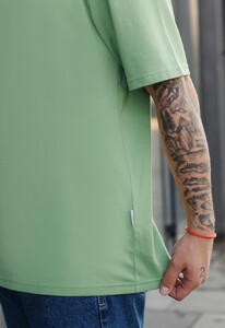 Фото - Світло-зелена однотонна футболка Staff light green oversize - Men box