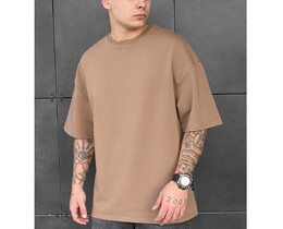 Фото - Базова коричнева футболка Staff brown oversize premium - Men box