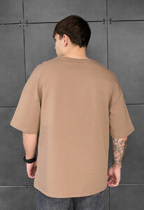 Фото - Базова коричнева футболка Staff brown oversize premium - Men box