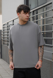 Фото - Сіра футболка з черепами Staff skulls oversize - Men box