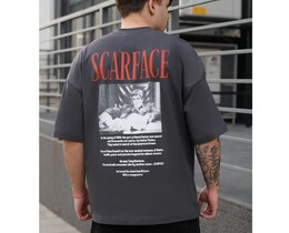 Фото - Всесезонна сіра футболка Staff scarf oversize - Men box