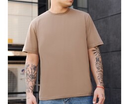Фото - Базова футболка Staff brown basic коричневого кольору - Men box
