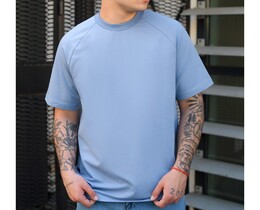 Фото - Блакитна однотонна футболка Staff light blue - Men box