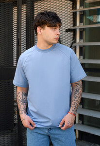 Фото - Блакитна однотонна футболка Staff light blue - Men box