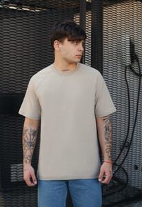 Фото - Бежева однотонна футболка Staff beige - Men box