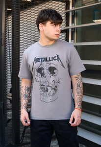 Фото - Футболка з черепом Staff metal & skull сірого кольору - Men box
