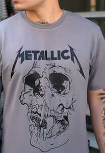 Фото - Футболка з черепом Staff metal & skull сірого кольору - Men box