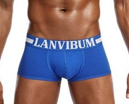 Фото - Модные синие боксеры Lanvibum - Men box