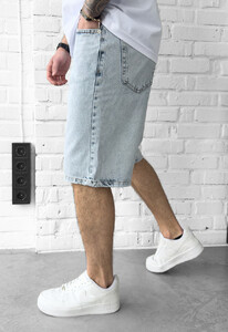 Фото - Джинсові світло-сині шорти Staff baggy c2 light blue - Men box