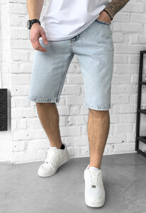 Фото - Джинсові світло-сині шорти Staff baggy c2 light blue - Men box