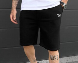 Фото - Черные брендированные шорты Staff nes black logo - Men box