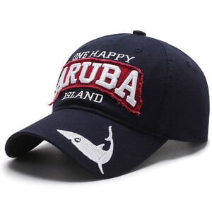 Фото - Темно-синяя мужская бейсболка Narason с принтом Aruba - Men box
