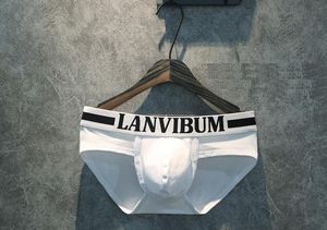 Фото - Комфортні чоловічі труси бріфи з бавовняної тканини від Lanvibum білі - Men box