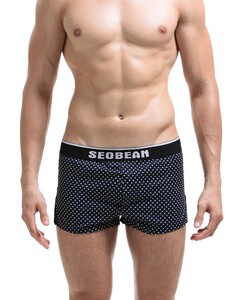 Фото - Стильные семейные трусы Seobean темно-синие - Men box