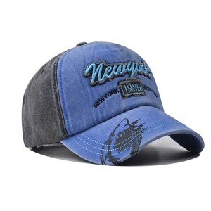Фото - Молодежная кепка Narason синего цвета с нашивкой New York - Men box