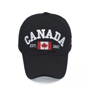 Фото - Фірмова бейсболка Narason чорна із вишивкою Canada - Men box