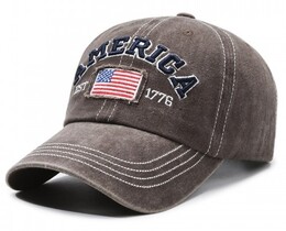 Фото - Коричнева кепка для чоловіків Narason з вишивкою America - Men box
