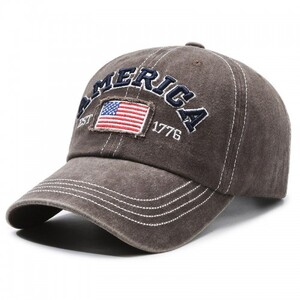 Фото - Коричнева кепка для чоловіків Narason з вишивкою America - Men box