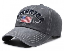 Фото - Молодіжна сіра бейсболка Narason з нашивкою America - Men box