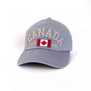 Фото - Мужская кепка Narason серая с вышитым логотипом Canada - Men box