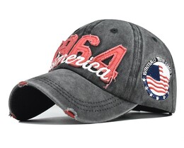 Фото - Чорна молодіжна бейсболка Narason з логотипом America - Men box
