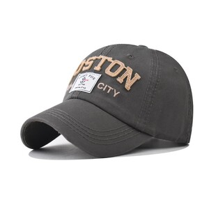 Фото - Сіра молодіжна бейсболка Narason з лого Boston - Men box