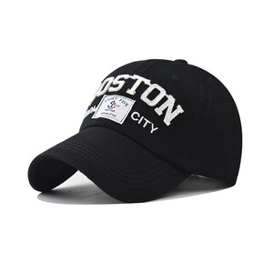 Фото - Бейсболка чорного кольору Narason з білим написом Boston - Men box