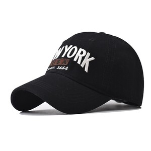 Фото - Бавовняна чорна бейсболка Narason з лого New York - Men box