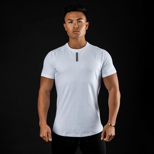Фото - Молодежная футболка для фитнеса Alpha в белом цвете - Men box