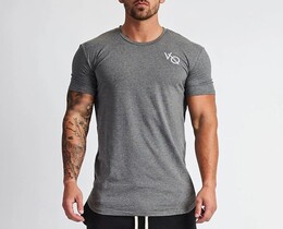 Фото - Спортивная серая футболка от VQH удлиненная - Men box