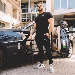 Фото - Молодежная футболка для фитнеса VQH в черном цвете - Men box