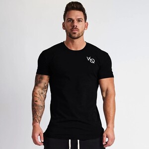 Фото - Молодежная футболка для фитнеса VQH в черном цвете - Men box