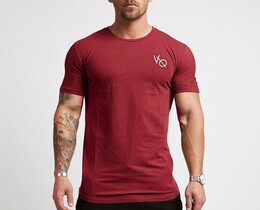 Фото - Подовжена спортивна футболка VQH червоного кольору - Men box