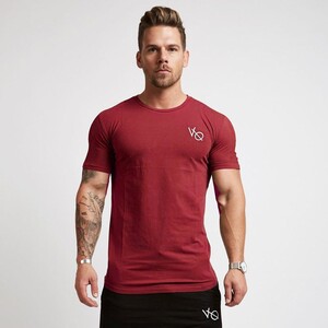 Фото - Подовжена спортивна футболка VQH червоного кольору - Men box