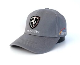 Фото - Автомобильная кепка Sport Line серого цвета с лого Ferrari - Men box