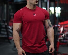 Фото - Футболка Alpha красного цвета для занятий спортом - Men box