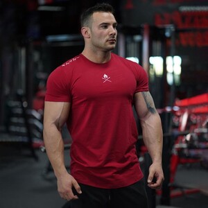 Фото - Футболка Alpha красного цвета для занятий спортом - Men box