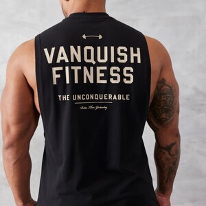 Фото - Спортивная мужская майка VQH в черном цвете - Men box