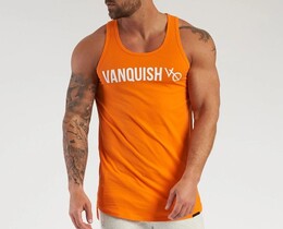 Фото - Молодежная майка от VQH оранжевая для фитнеса - Men box