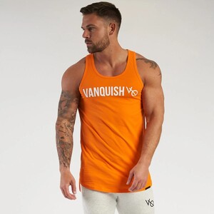 Фото - Молодежная майка от VQH оранжевая для фитнеса - Men box