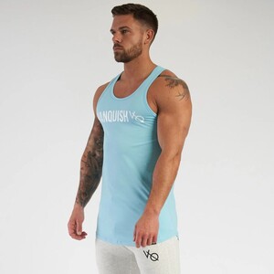 Фото - Удлиненная спортивная майка VQH голубого цвета - Men box