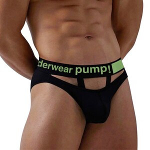 Фото - Чоловічі бріфи з вирізом Pump чорного кольору - Men box